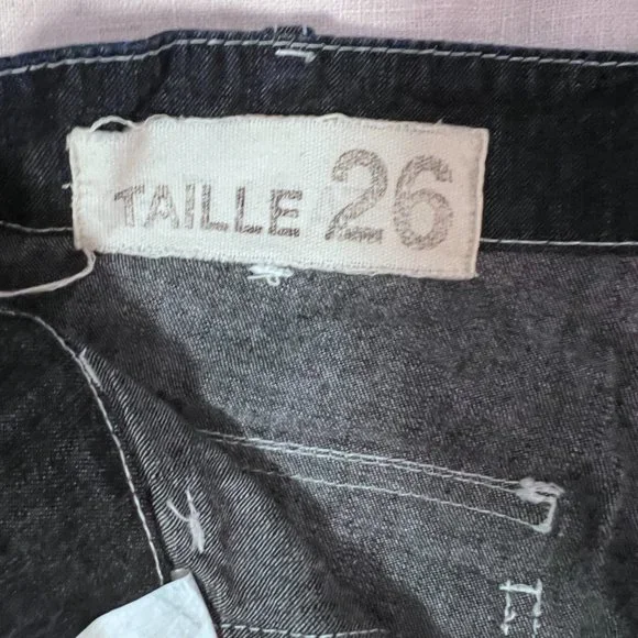 Bleu de Paname button-fly jeans, made in France, womens size 26 - Picture 2 of 10